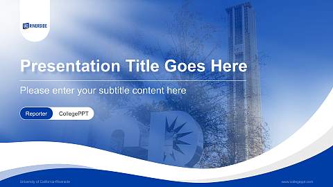 University of California-Riverside Lecture Sharing and Networking Event PPT Template