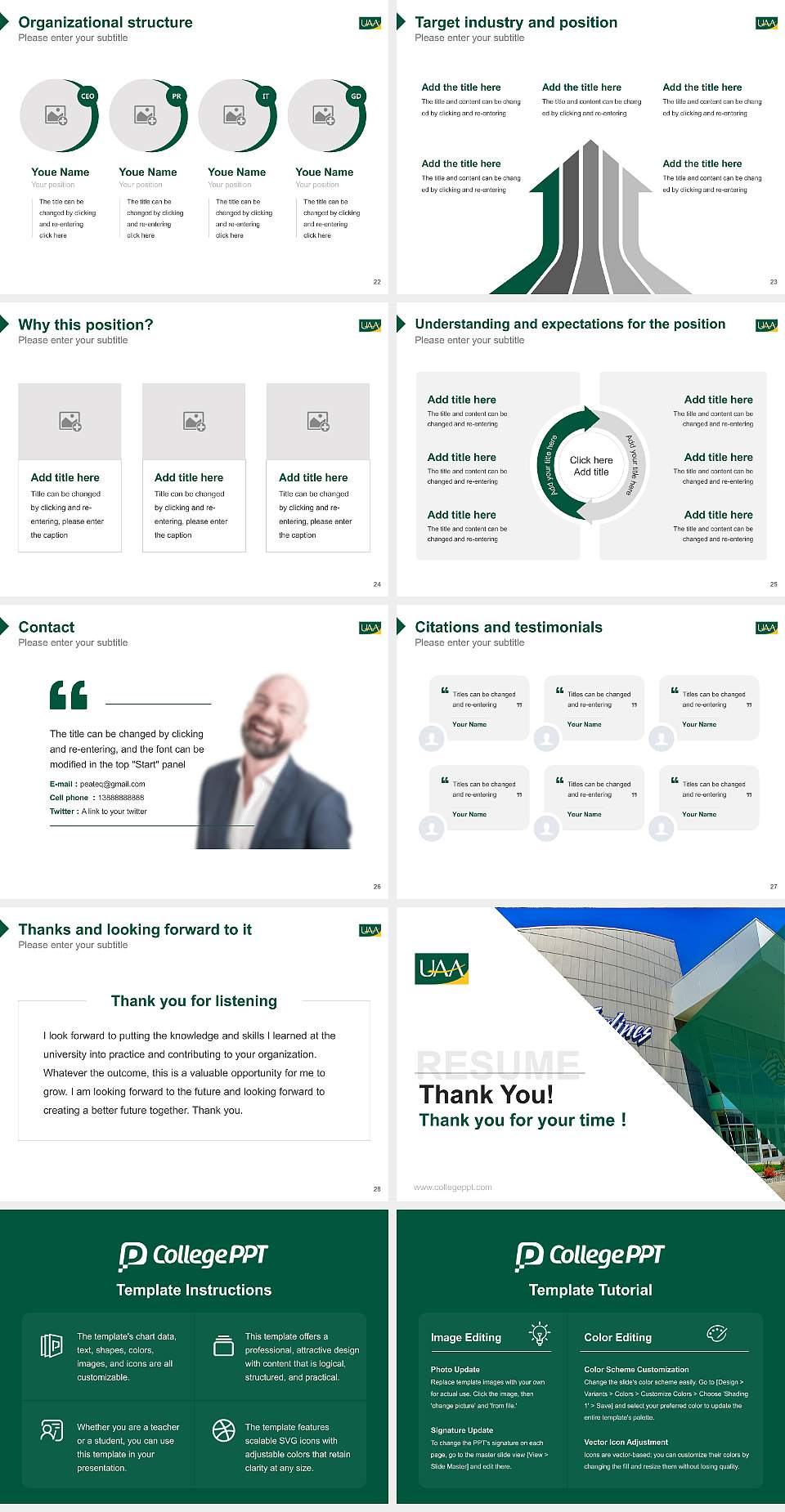 University of Alaska Anchorage Resume PPT Template4:3 ratio PPT effect preview image4