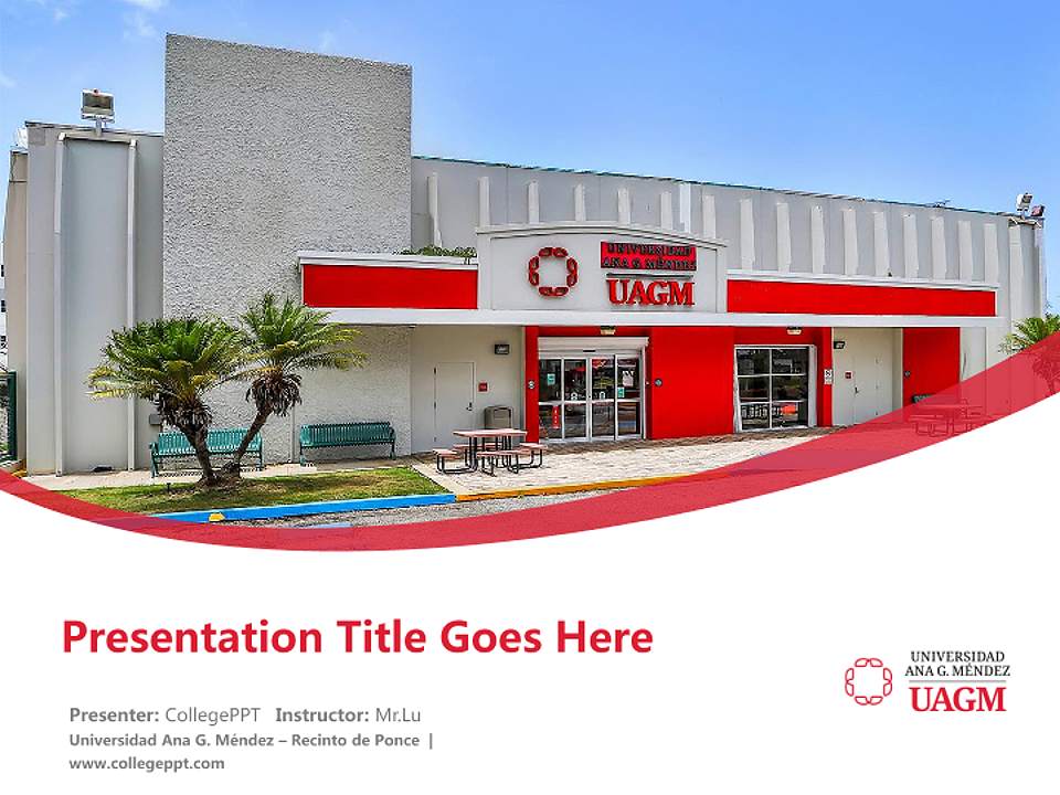 Universidad Ana G. Méndez – Recinto de Ponce Course/Courseware Creation PPT Template4:3 ratio PPT effect preview image5