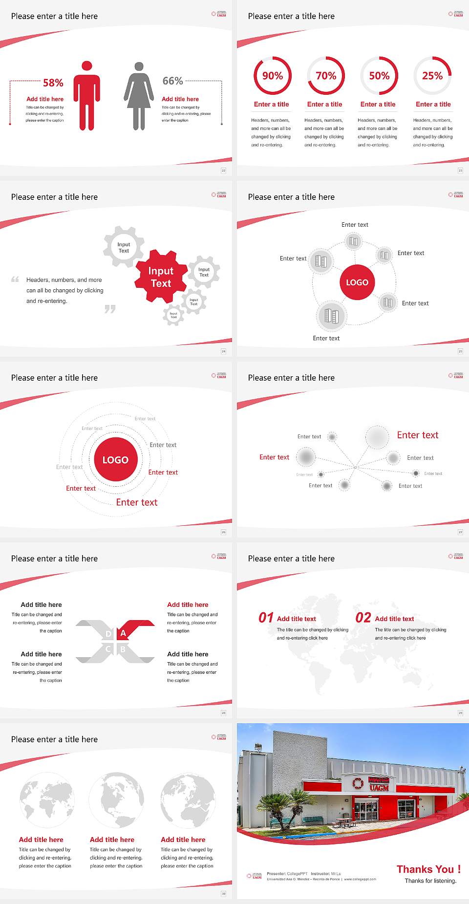 Universidad Ana G. Méndez – Recinto de Ponce Course/Courseware Creation PPT Template4:3 ratio PPT effect preview image4