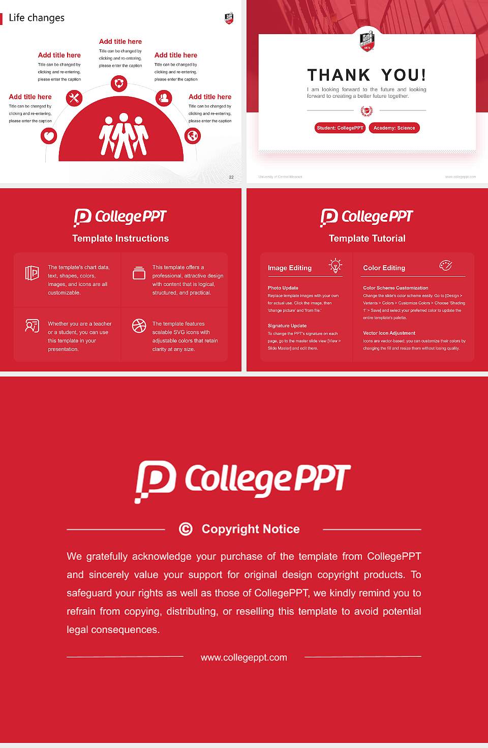 University of Central Missouri National Scholarship Defense PPT Template4:3 ratio PPT effect preview image4