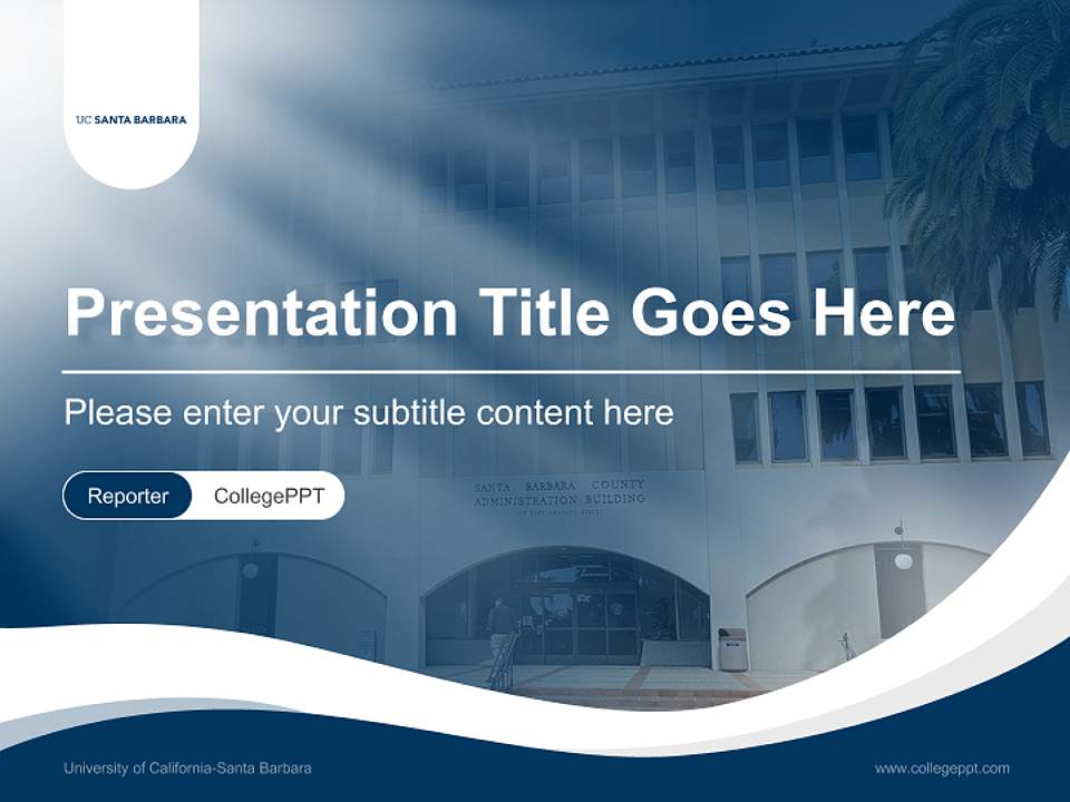 University of California-Santa Barbara Lecture Sharing and Networking Event PPT Template4:3 ratio PPT effect preview image4