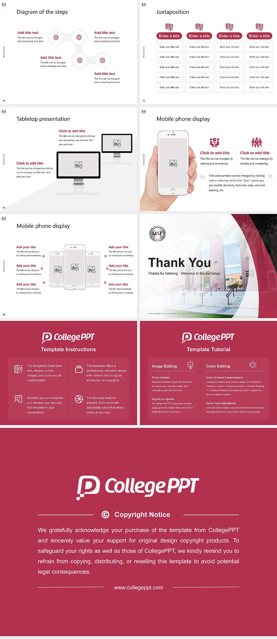University of Advancing Technology Competition/Entrepreneurship Contest PPT Template4:3 ratio PPT effect preview image9