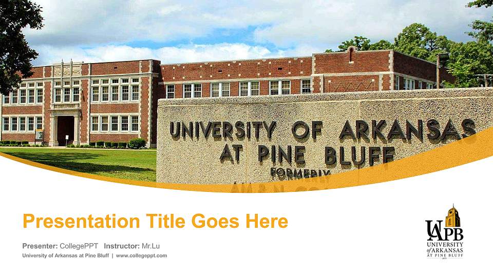 University of Arkansas at Pine Bluff Course/Courseware Creation PPT Template16:9 ratio PPT effect preview image
