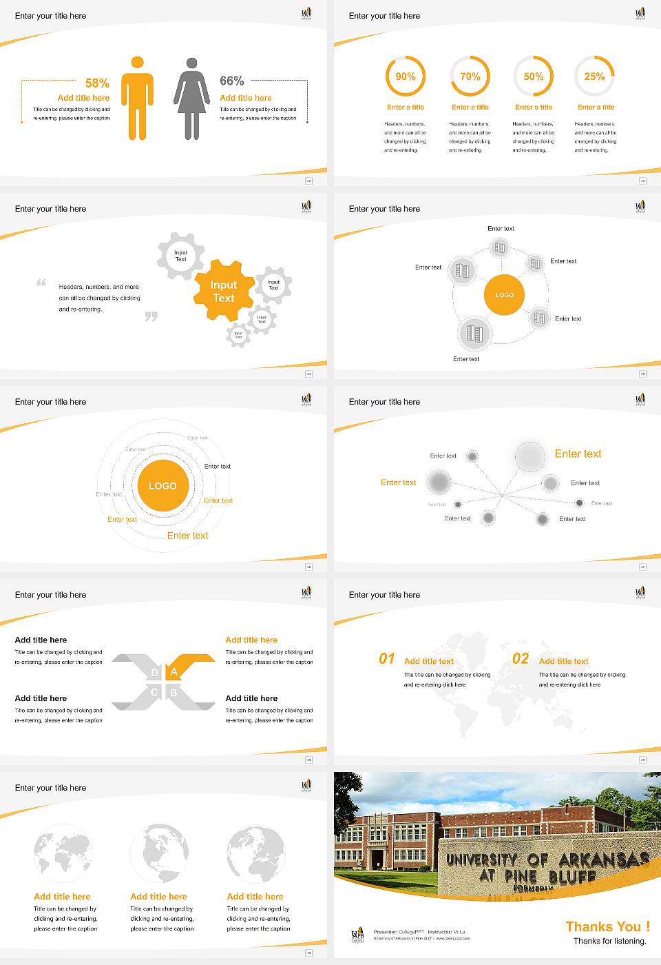 University of Arkansas at Pine Bluff Course/Courseware Creation PPT Template16:9 ratio PPT effect preview image4