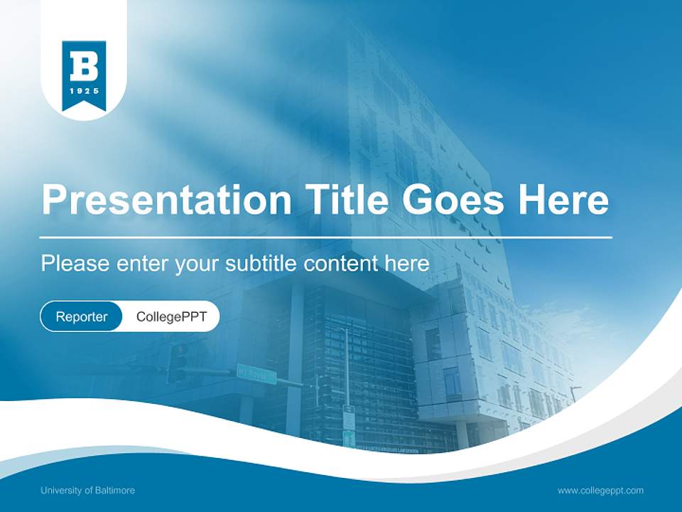 University of Baltimore Lecture Sharing and Networking Event PPT Template4:3 ratio PPT effect preview image4