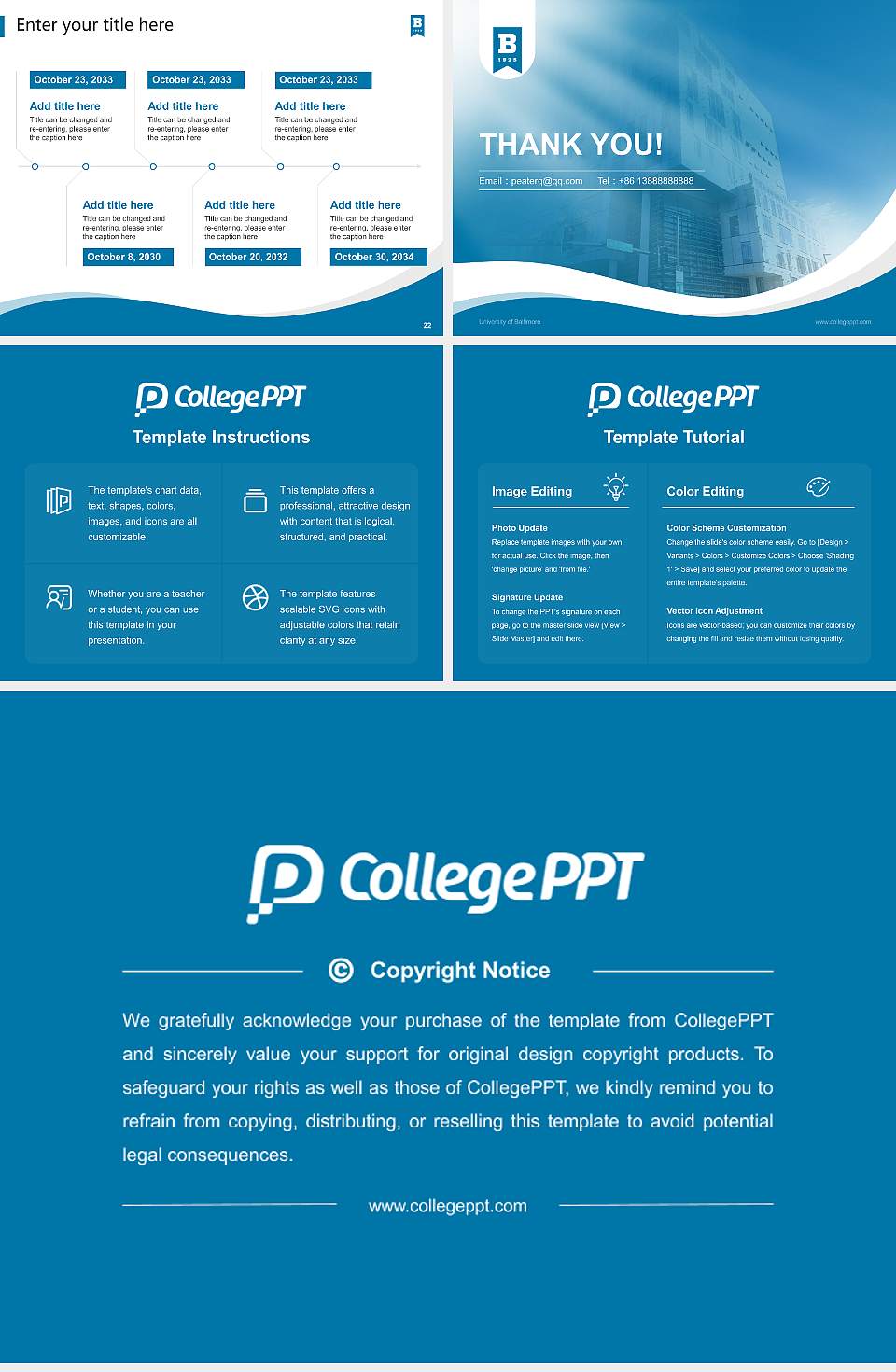 University of Baltimore Lecture Sharing and Networking Event PPT Template4:3 ratio PPT effect preview image4