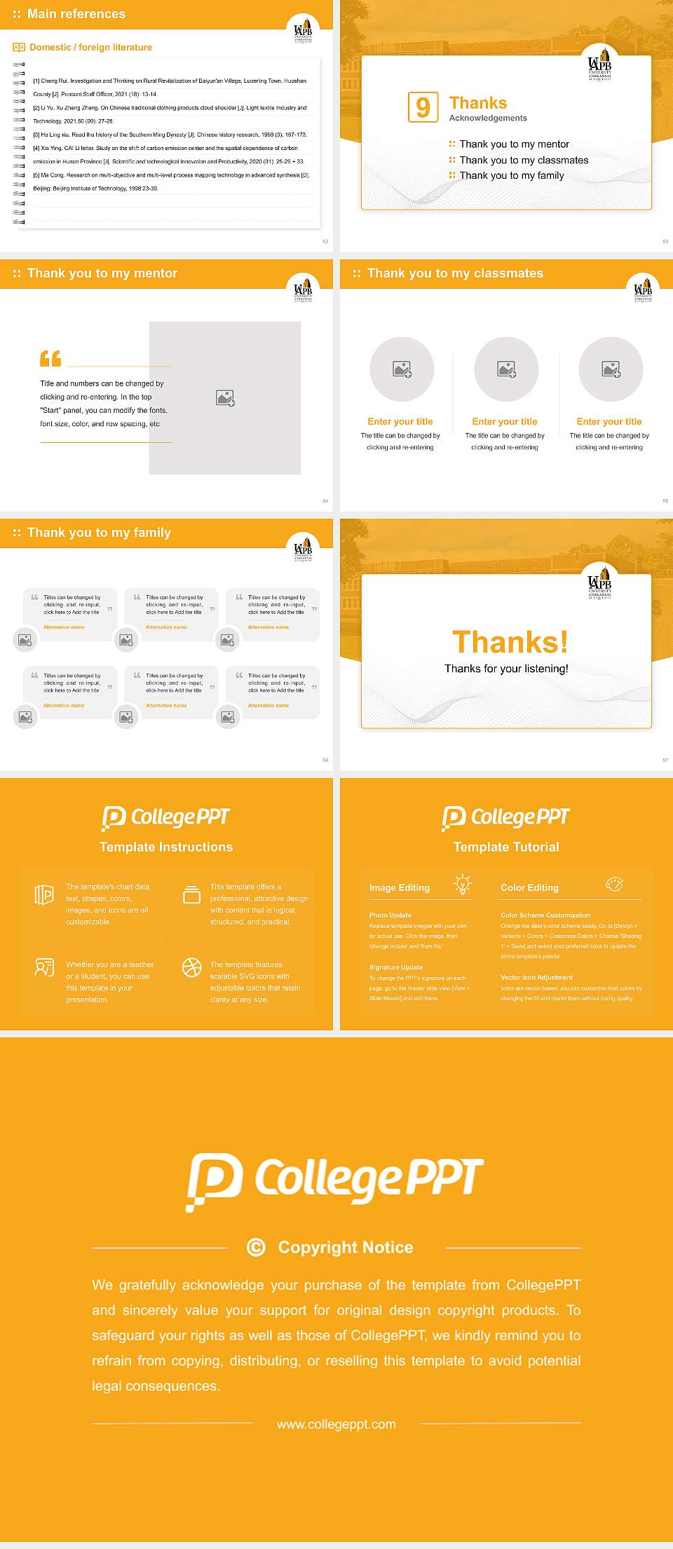 University of Arkansas at Pine Bluff Graduation Thesis Defense PPT Template4:3 ratio PPT effect preview image7