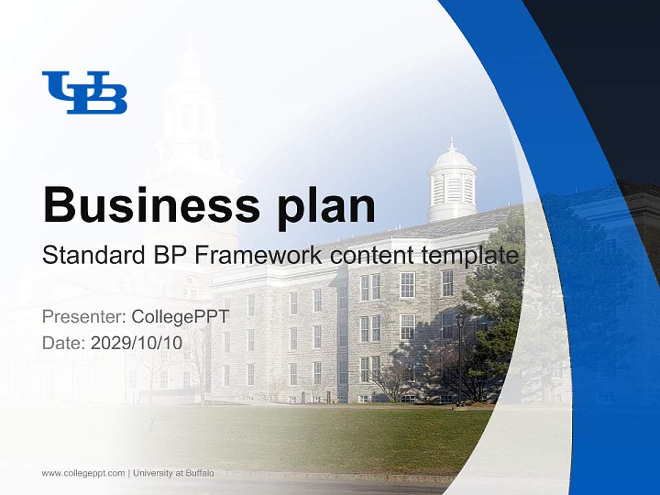 University at Buffalo Competition/Entrepreneurship Contest PPT Template4:3 ratio PPT effect preview image9