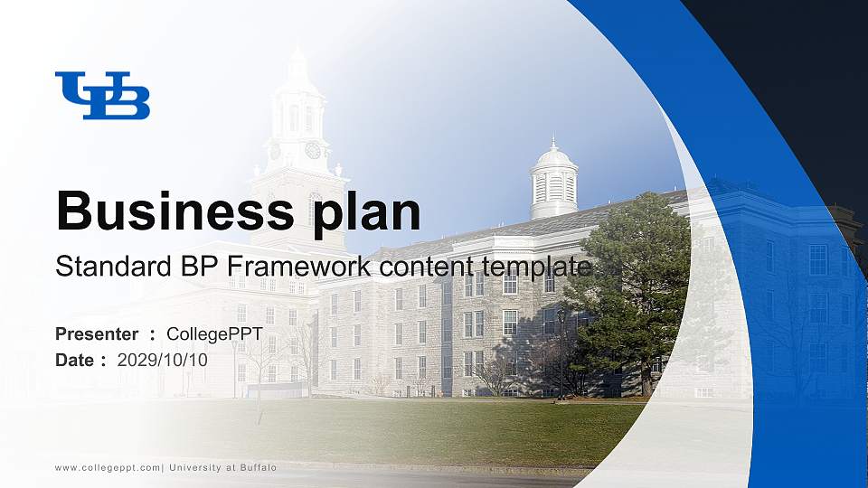 University at Buffalo Competition/Entrepreneurship Contest PPT Template16:9 ratio PPT effect preview image1
