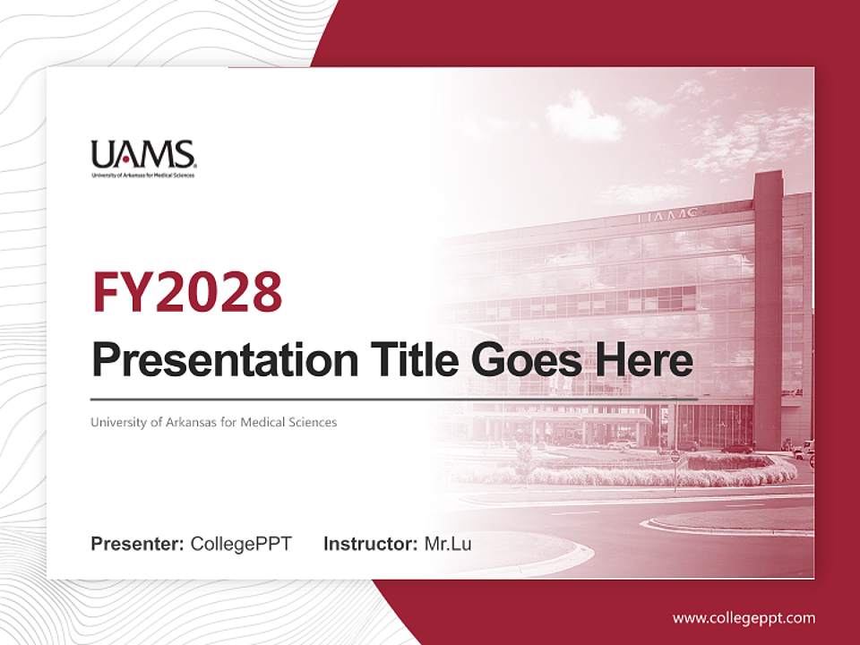 University of Arkansas for Medical Sciences Academic Presentation/Research Findings Report PPT Template4:3 ratio PPT effect preview image5