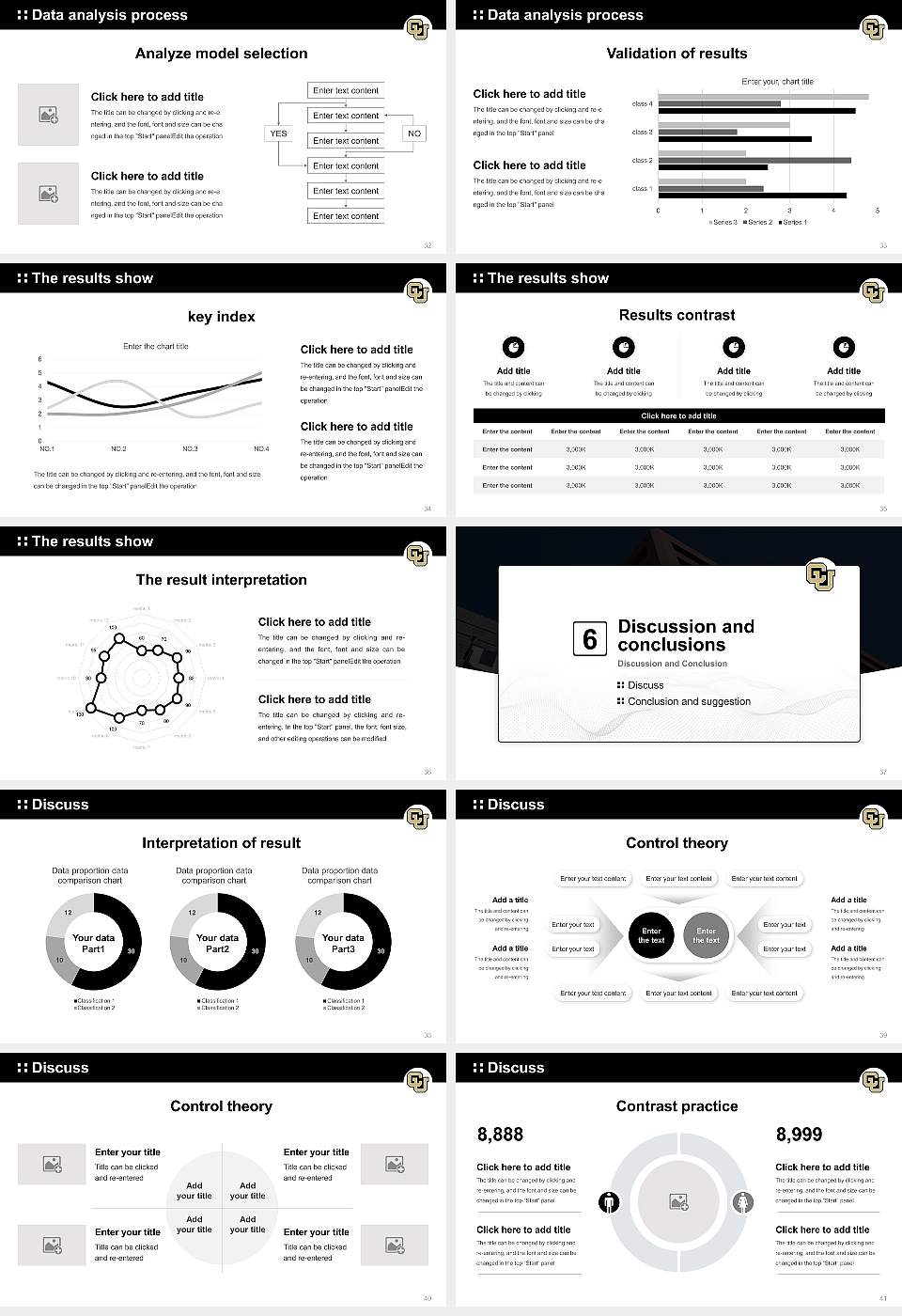 University of Colorado Colorado Springs Graduation Thesis Defense PPT Template16:9 ratio PPT effect preview image5