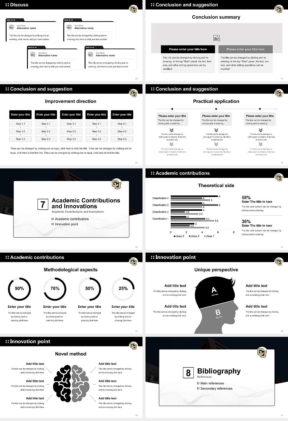 University of Colorado Colorado Springs Graduation Thesis Defense PPT Template16:9 ratio PPT effect preview image6