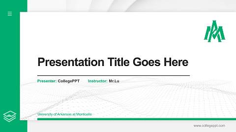 University of Arkansas at Monticello Thesis Proposal/Graduation Defense PPT Template