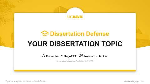 University of California-Davis Graduation Thesis Defense PPT Template