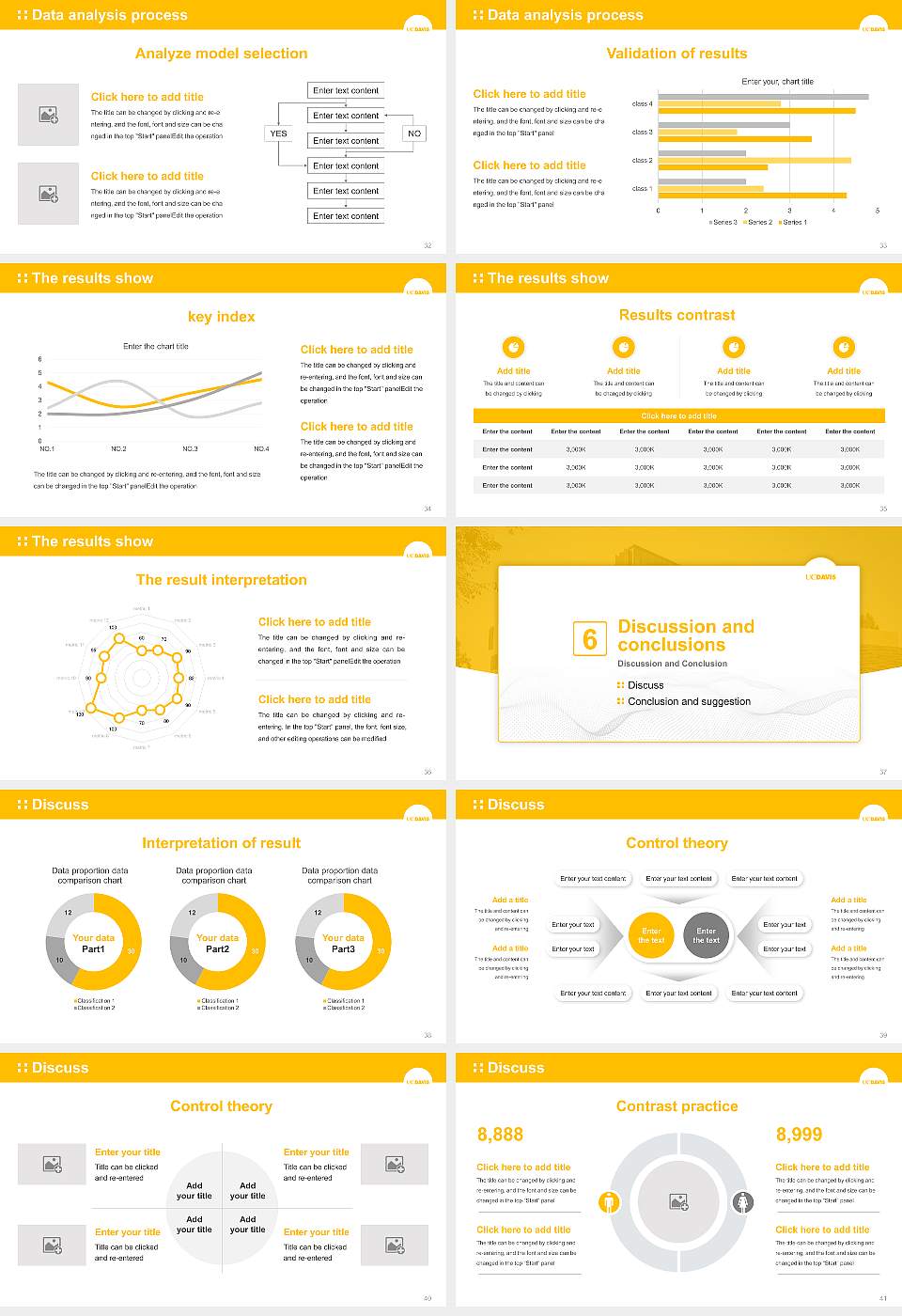 University of California-Davis Graduation Thesis Defense PPT Template16:9 ratio PPT effect preview image5