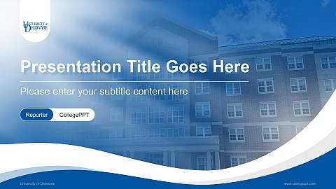 University of Delaware Lecture Sharing and Networking Event PPT Template