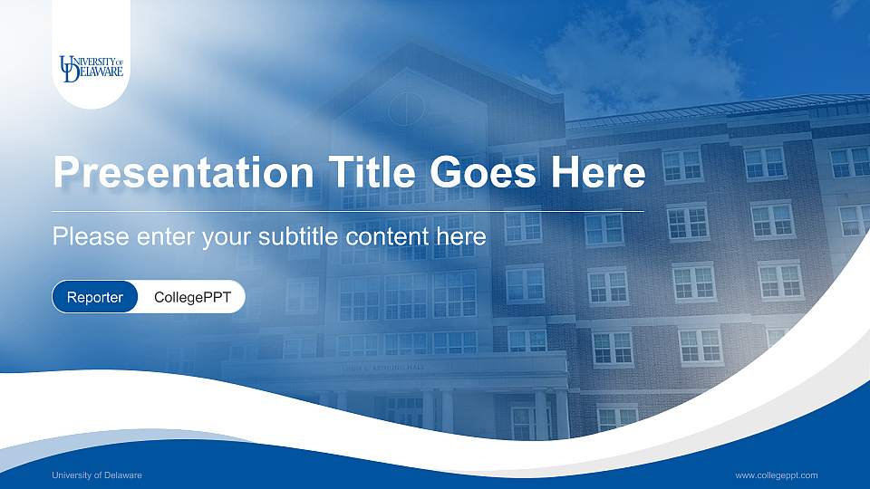 University of Delaware Lecture Sharing and Networking Event PPT Template16:9 ratio PPT effect preview image