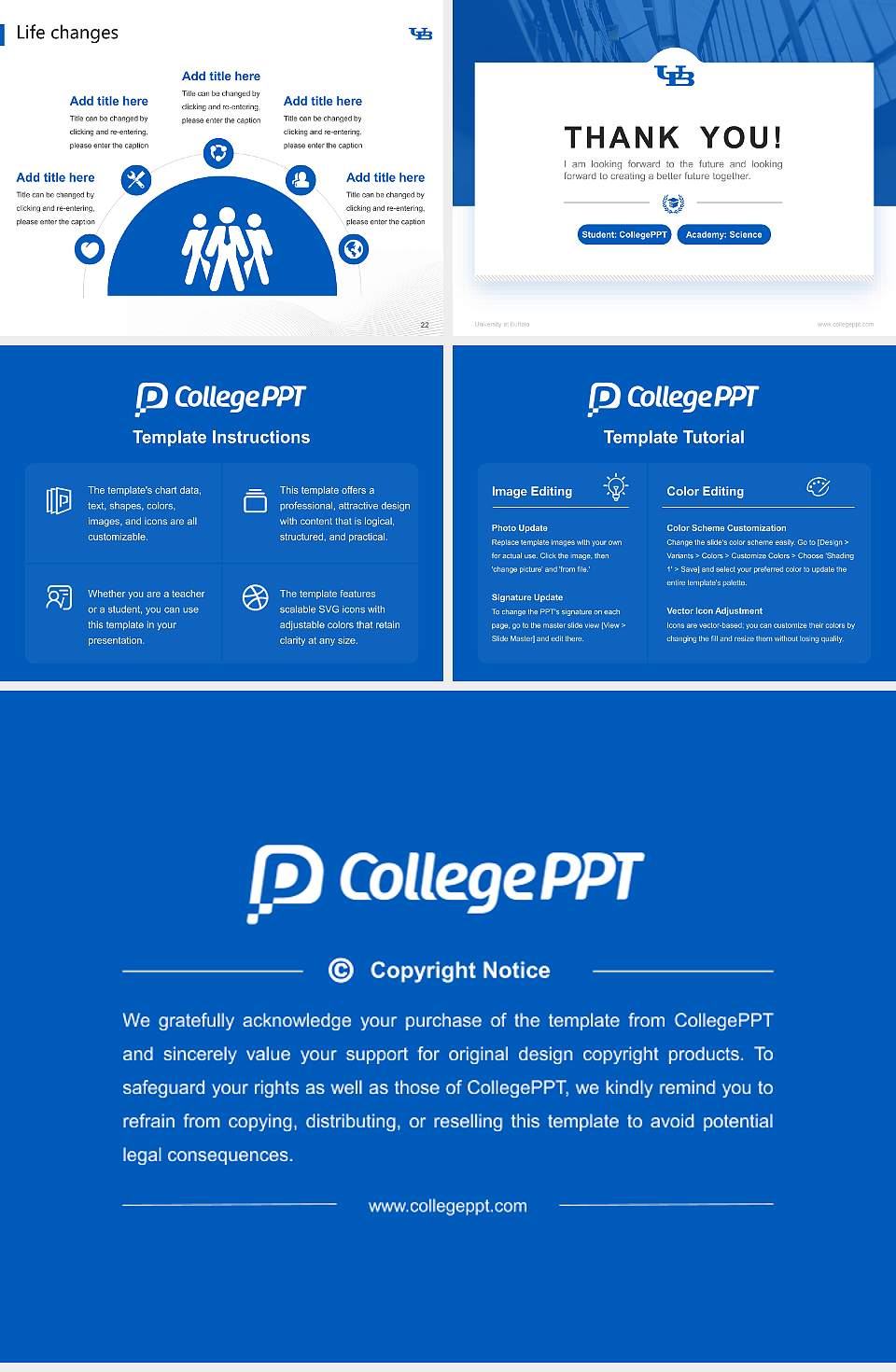 University at Buffalo National Scholarship Defense PPT Template4:3 ratio PPT effect preview image4