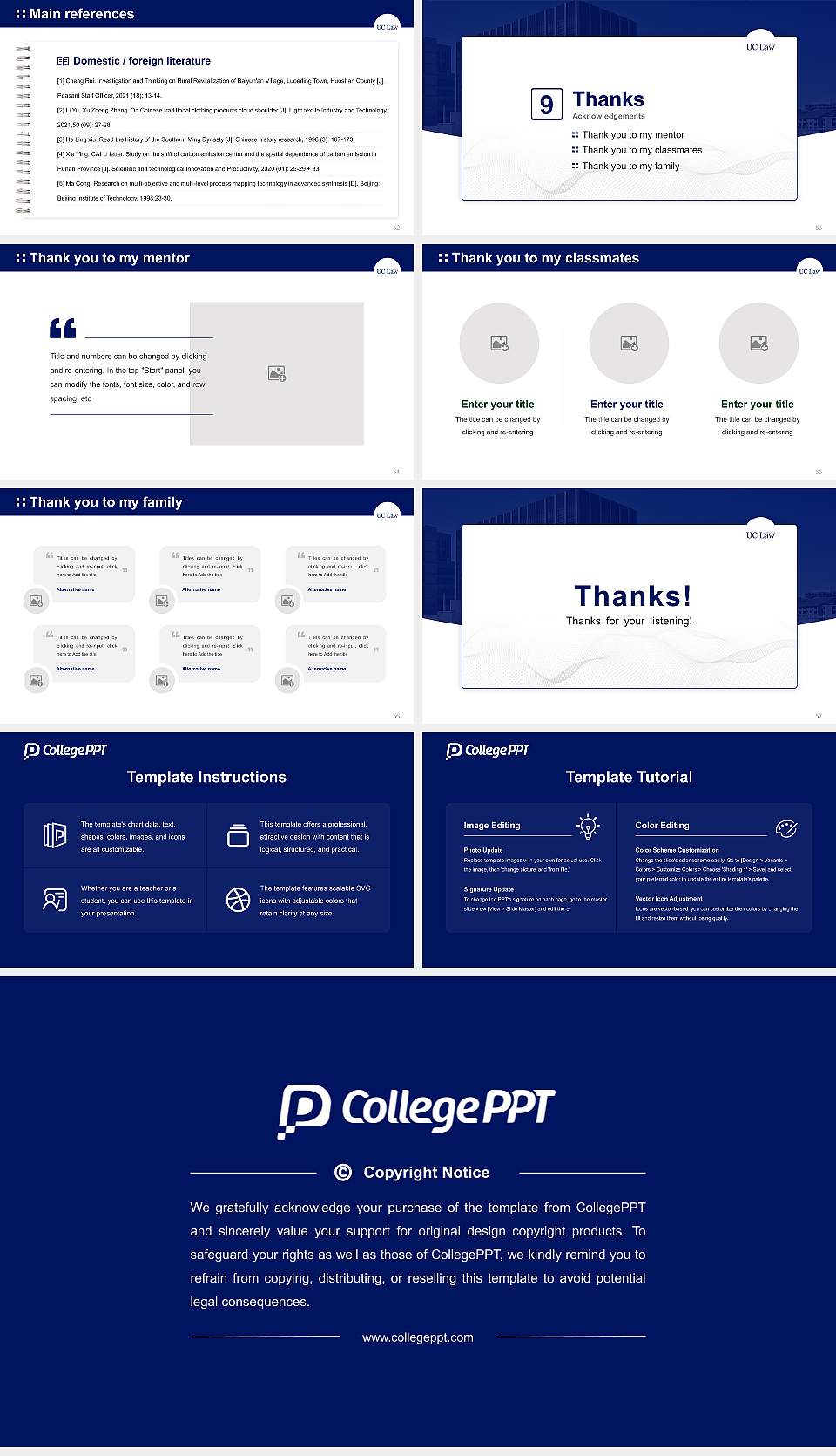 University of California College of the Law, San Francisco Graduation Thesis Defense PPT Template16:9 ratio PPT effect preview image7