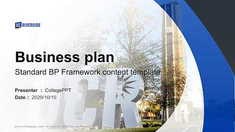 University of California-Riverside Competition/Entrepreneurship Contest PPT Template