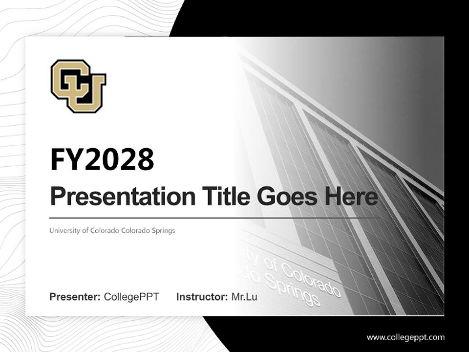 University of Colorado Colorado Springs Academic Presentation/Research Findings Report PPT Template4:3 ratio PPT effect preview image5