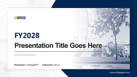 University of California-Merced Academic Presentation/Research Findings Report PPT Template