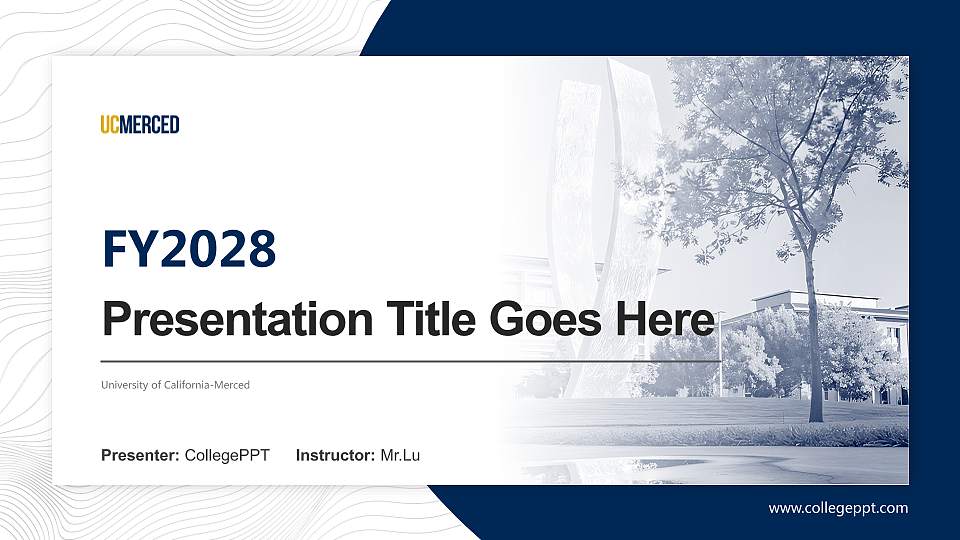 University of California-Merced Academic Presentation/Research Findings Report PPT Template16:9 ratio PPT effect preview image1