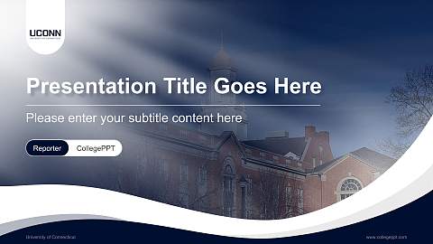 University of Connecticut Lecture Sharing and Networking Event PPT Template