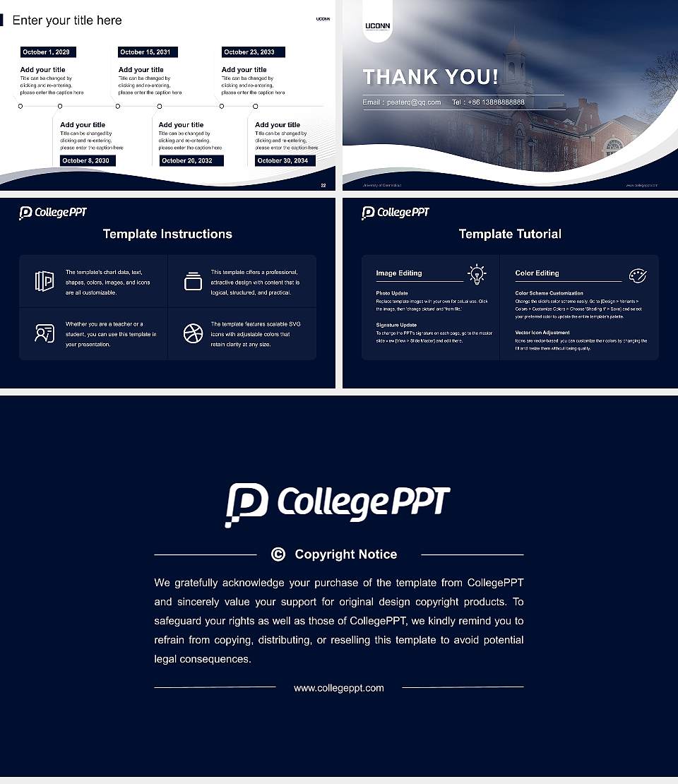 University of Connecticut Lecture Sharing and Networking Event PPT Template16:9 ratio PPT effect preview image4