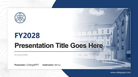 University of Dallas Academic Presentation/Research Findings Report PPT Template