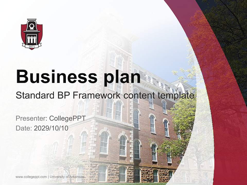 University of Arkansas Competition/Entrepreneurship Contest PPT Template4:3 ratio PPT effect preview image9