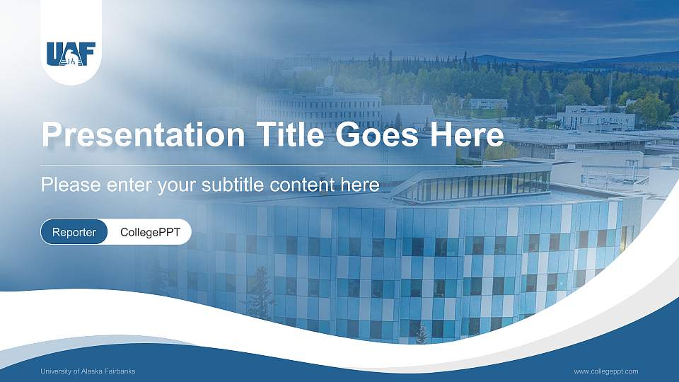 University of Alaska Fairbanks Lecture Sharing and Networking Event PPT Template16:9 ratio PPT effect preview image