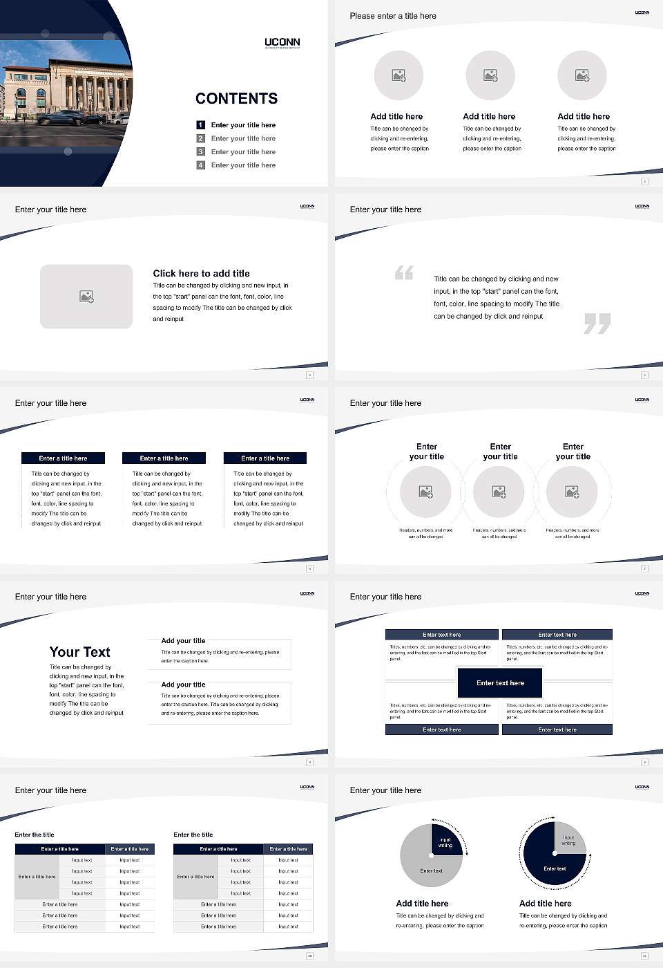 University of Connecticut-Hartford Campus Course/Courseware Creation PPT Template16:9 ratio PPT effect preview image2