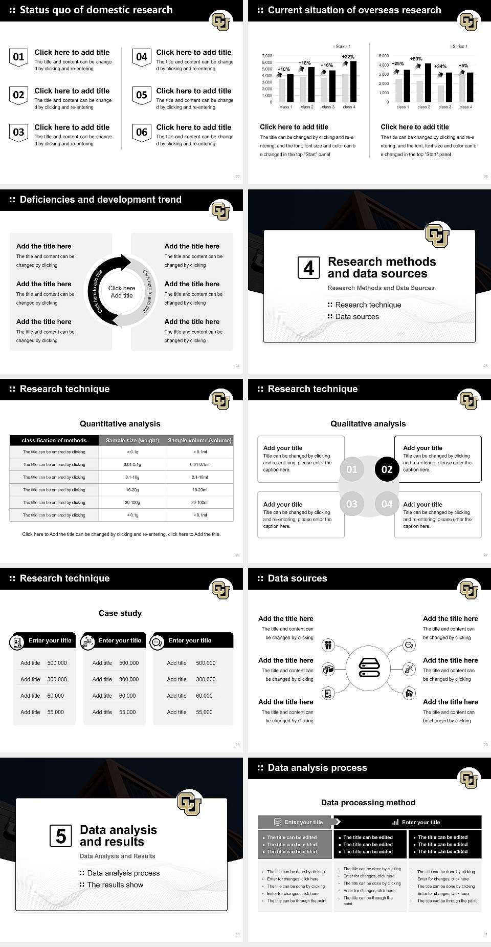 University of Colorado Colorado Springs Graduation Thesis Defense PPT Template4:3 ratio PPT effect preview image4