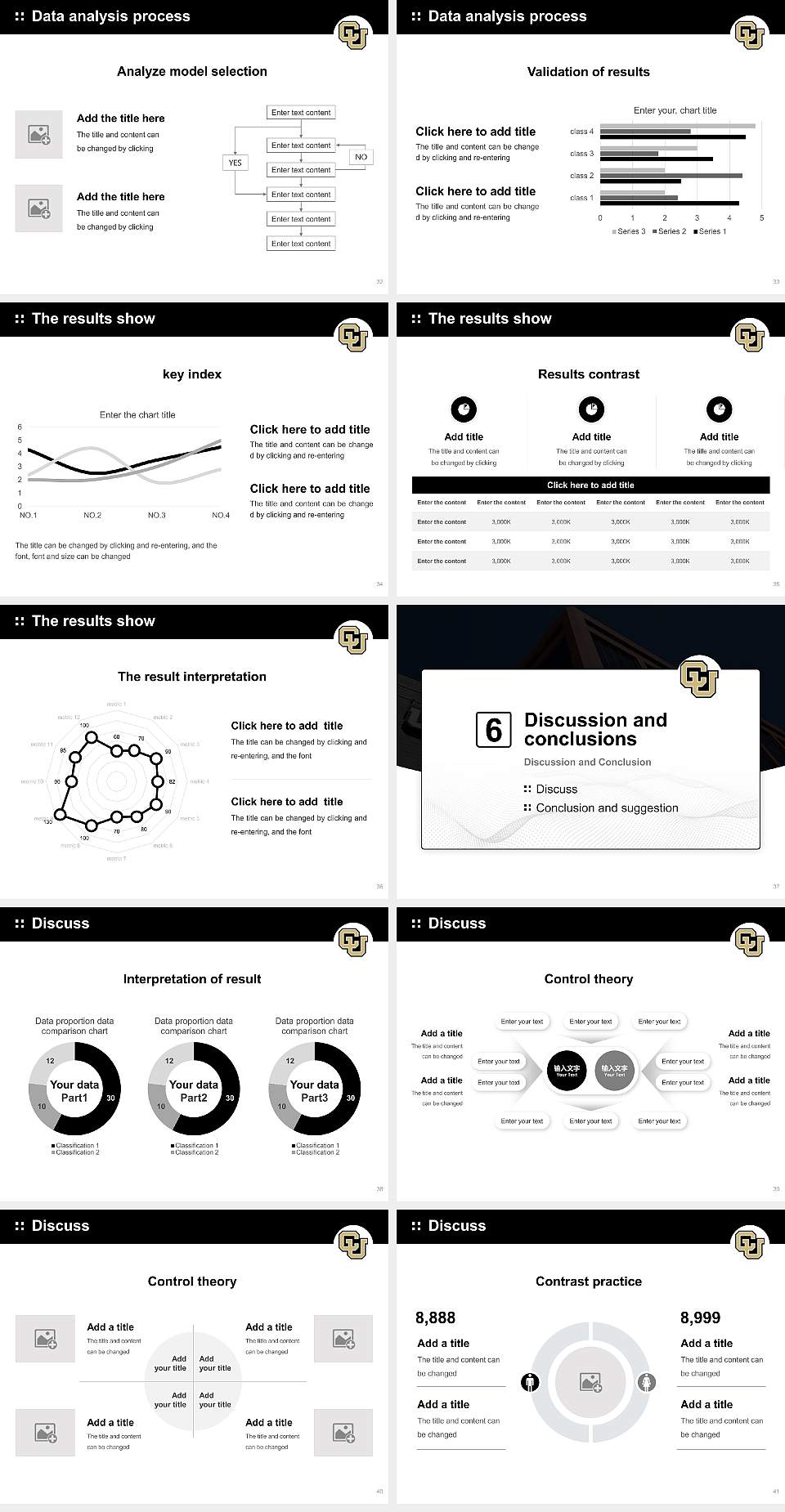 University of Colorado Colorado Springs Graduation Thesis Defense PPT Template4:3 ratio PPT effect preview image5