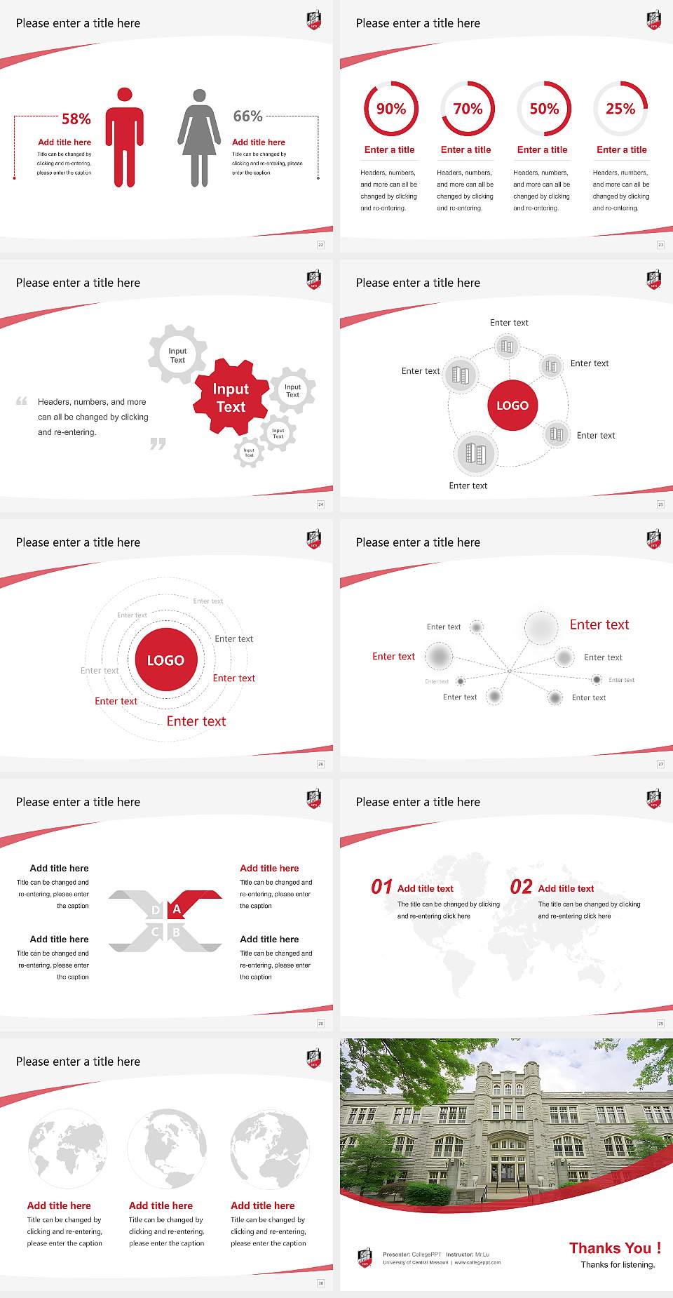 University of Central Missouri Course/Courseware Creation PPT Template4:3 ratio PPT effect preview image4