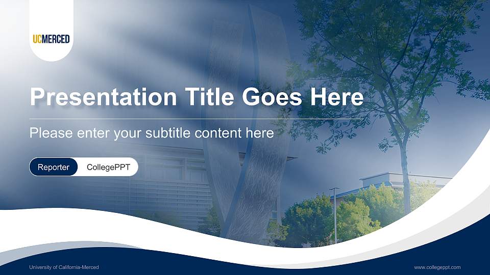 University of California-Merced Lecture Sharing and Networking Event PPT Template16:9 ratio PPT effect preview image