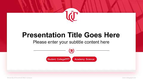 University of Cincinnati-Main Campus National Scholarship Defense PPT Template