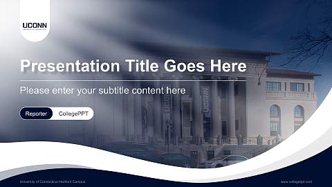 University of Connecticut-Hartford Campus Lecture Sharing and Networking Event PPT Template