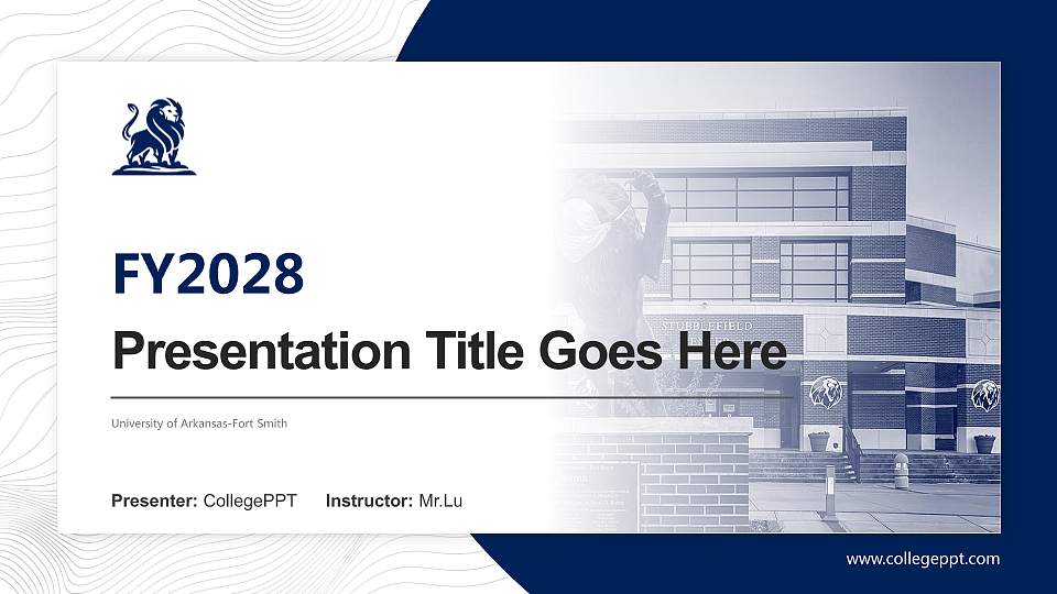 University of Arkansas-Fort Smith Academic Presentation/Research Findings Report PPT Template16:9 ratio PPT effect preview image