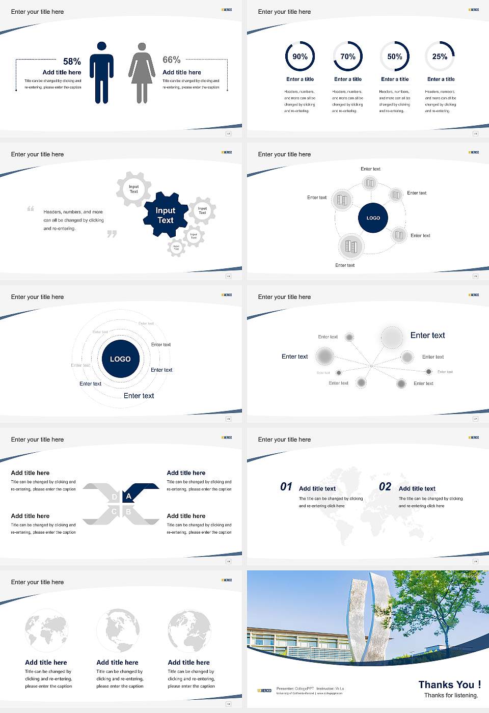 University of California-Merced Course/Courseware Creation PPT Template16:9 ratio PPT effect preview image4