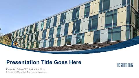 University of California-Santa Cruz Course/Courseware Creation PPT Template