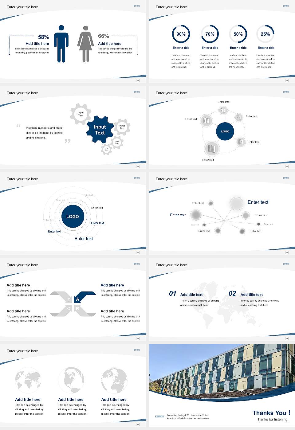 University of California-Santa Cruz Course/Courseware Creation PPT Template16:9 ratio PPT effect preview image4
