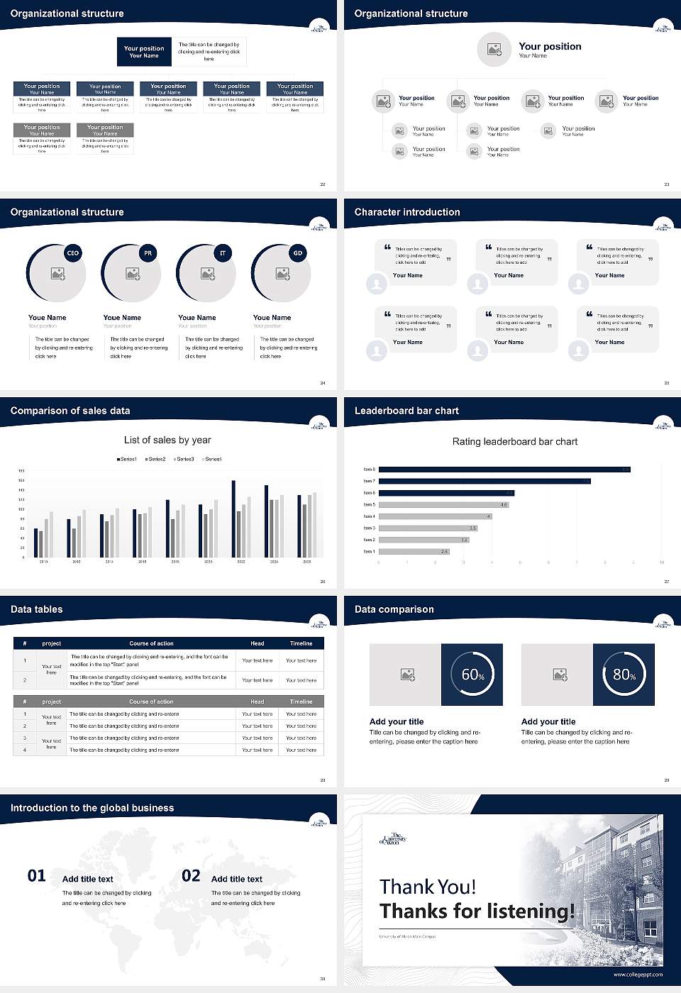 University of Akron Main Campus Academic Presentation/Research Findings Report PPT Template16:9 ratio PPT effect preview image4