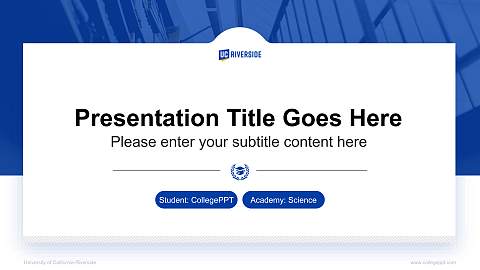 University of California-Riverside National Scholarship Defense PPT Template