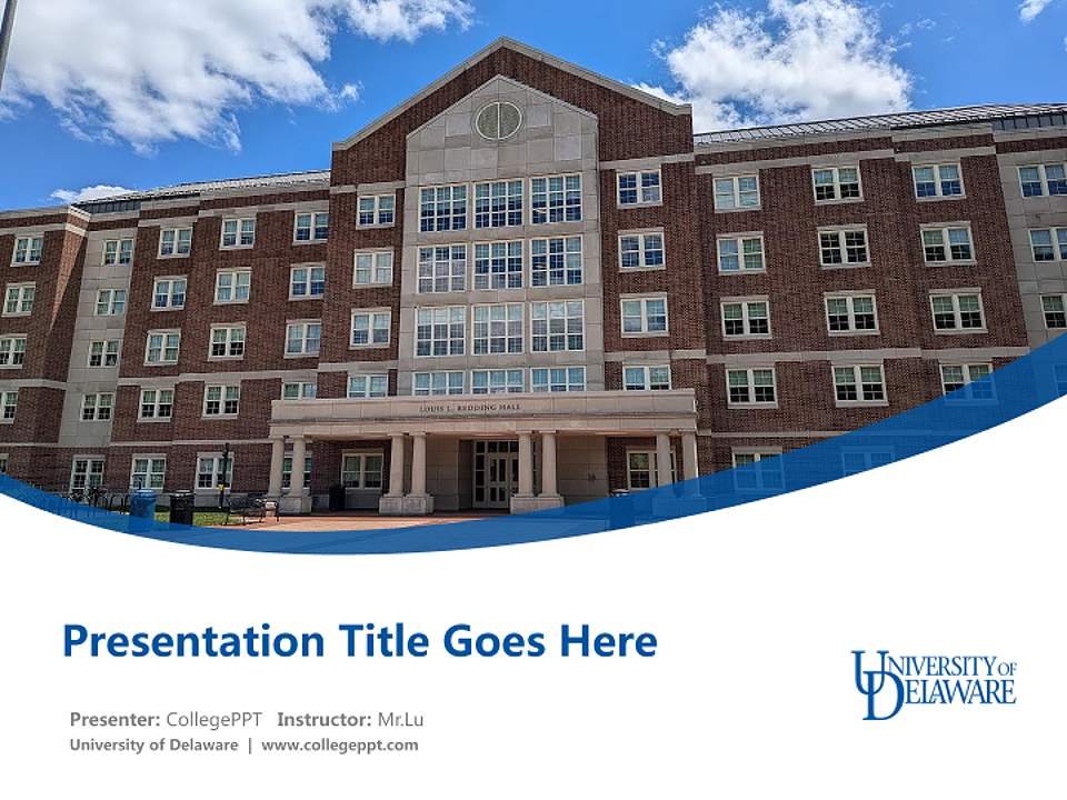 University of Delaware Course/Courseware Creation PPT Template4:3 ratio PPT effect preview image5