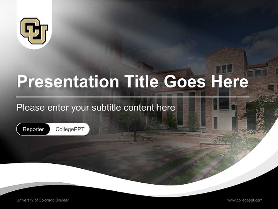 University of Colorado Boulder Lecture Sharing and Networking Event PPT Template4:3 ratio PPT effect preview image4