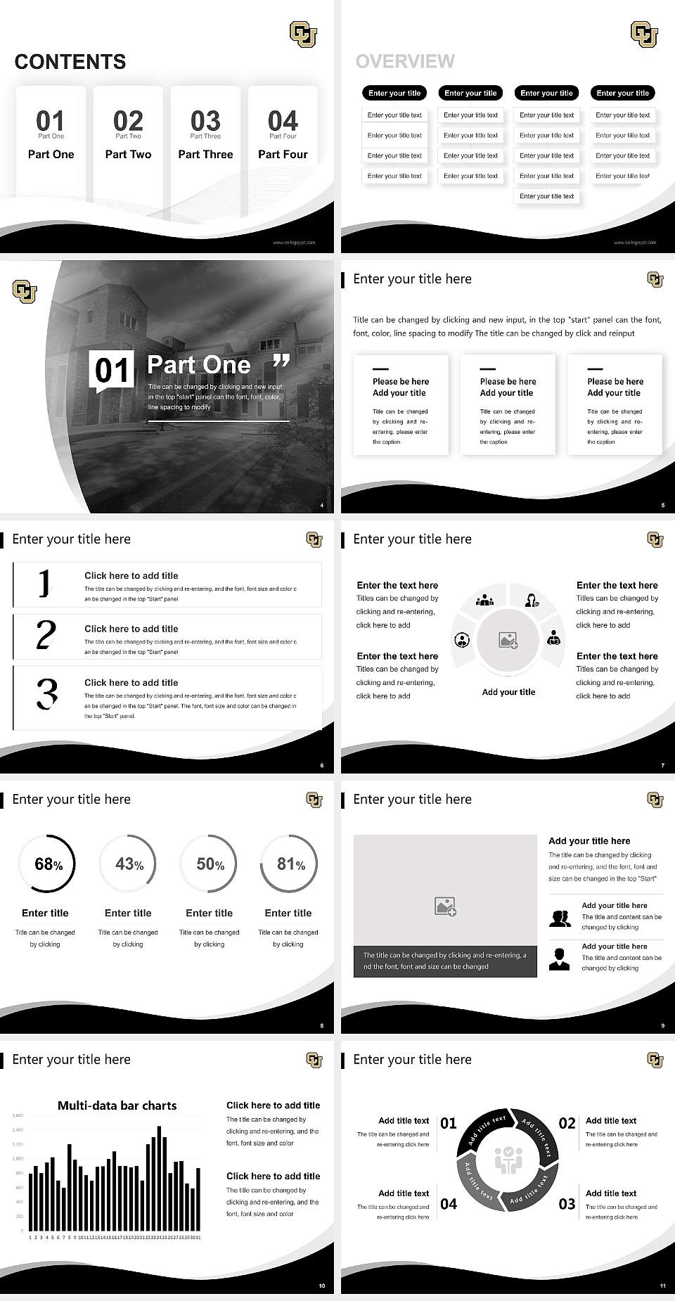 University of Colorado Boulder Lecture Sharing and Networking Event PPT Template4:3 ratio PPT effect preview image2