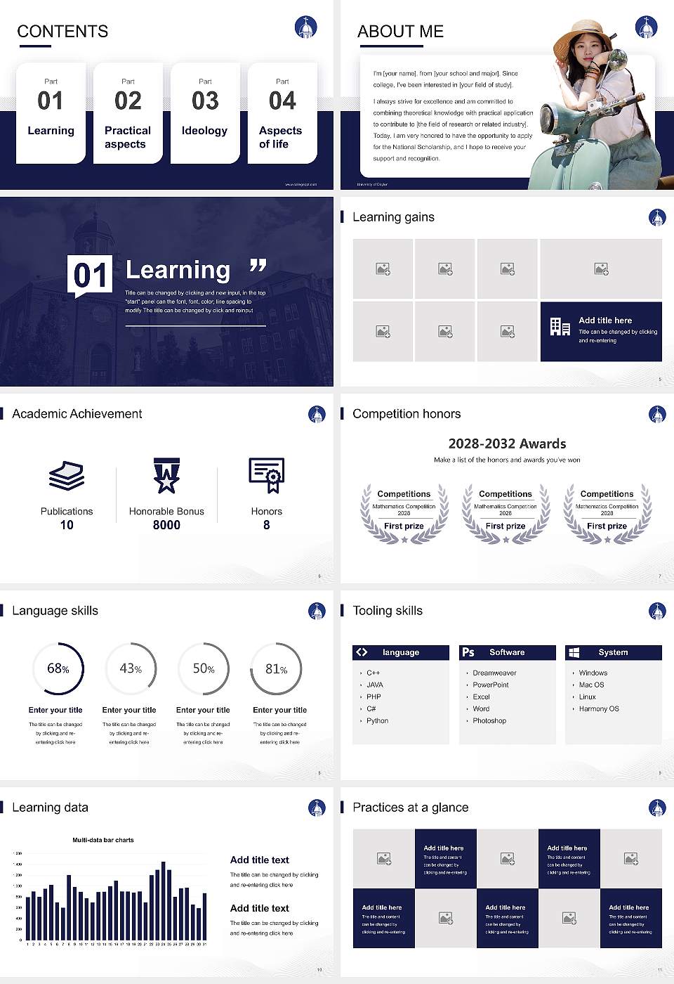 University of Dayton National Scholarship Defense PPT Template16:9 ratio PPT effect preview image2